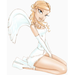 手绘西方人物素材女孩素描