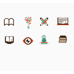 扁平图标合集免扣素材