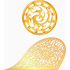 矢量金龙图案