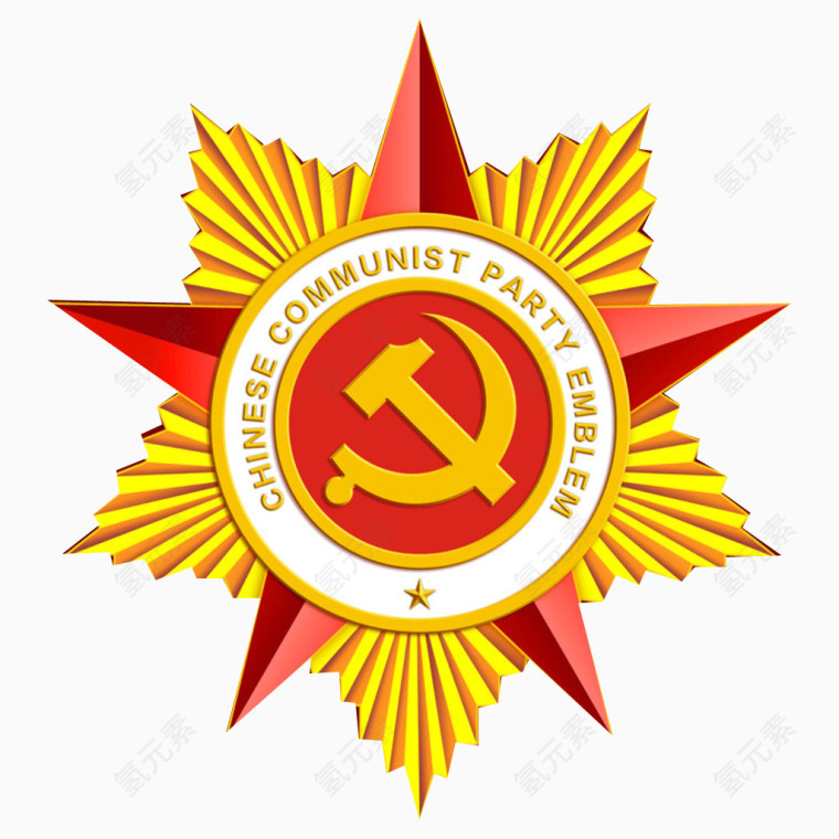 党建金色图标LOGO
