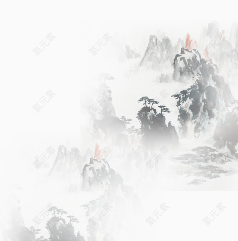 水墨山水画元素