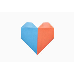 两色心形折纸