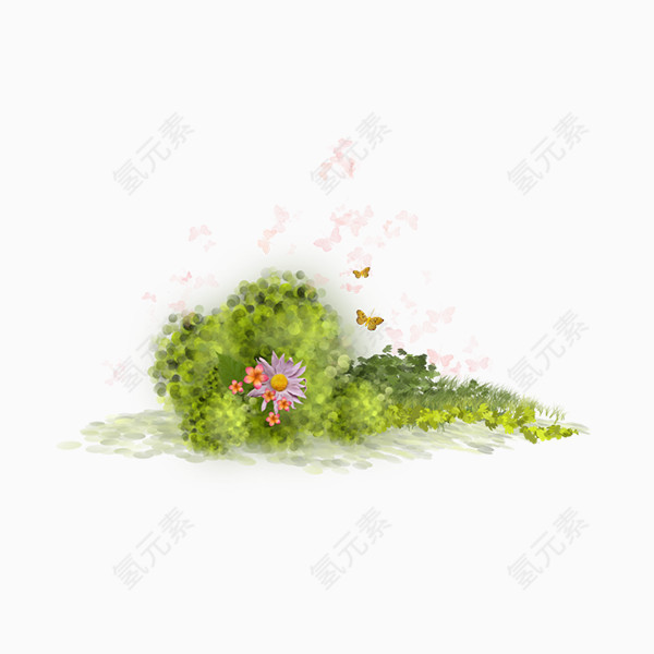 花儿绿草素材