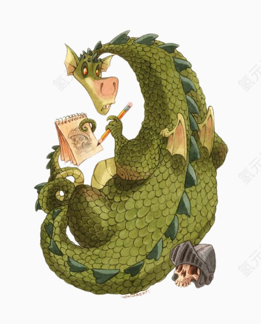 画画的西方龙