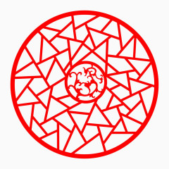 红色不规则花纹