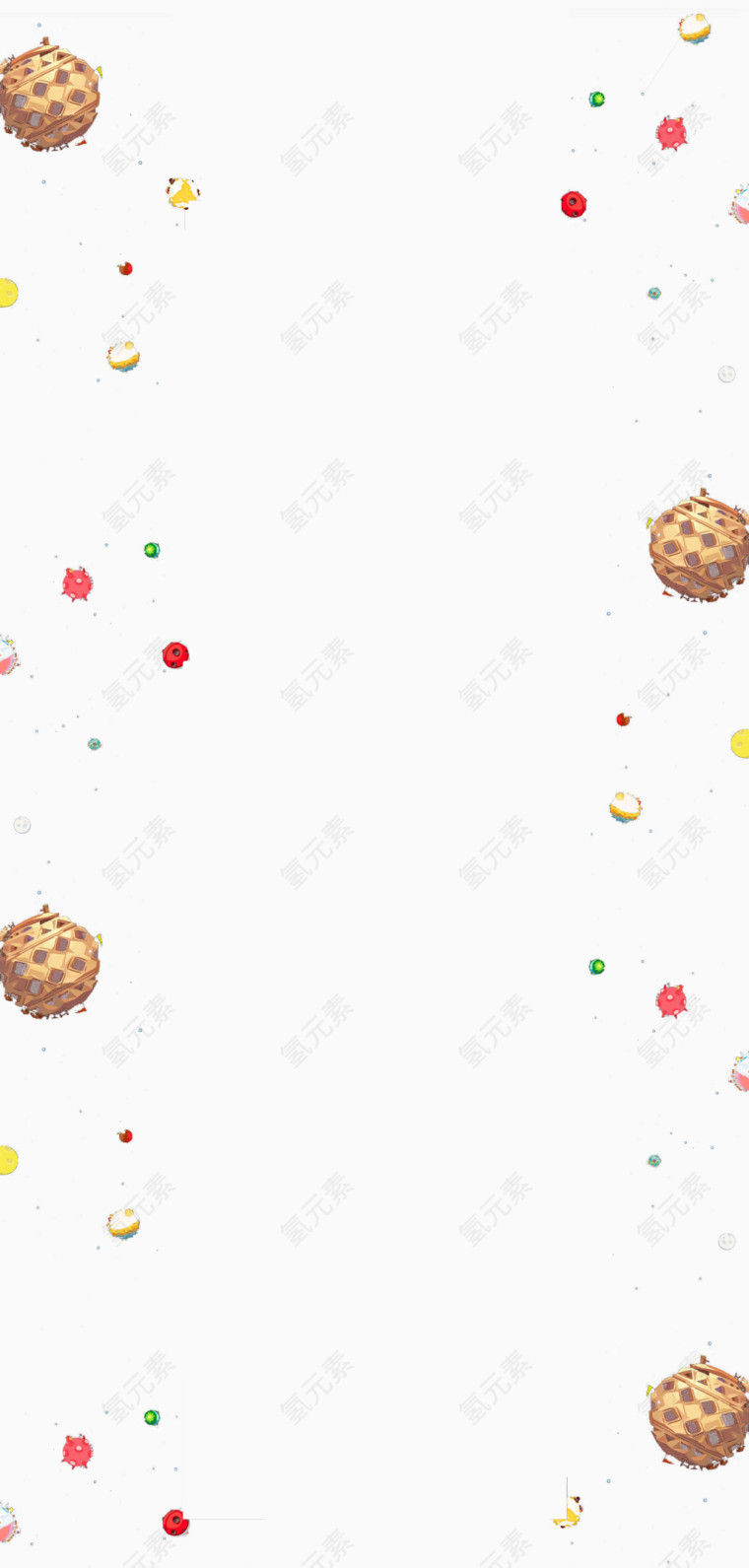 星球多色卡通动漫漂浮素材