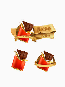美味的巧克力 矢量图