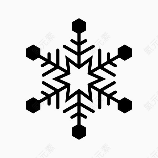 六角雪花符号图标