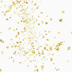 金色碎纸漂浮装饰