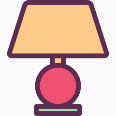 卡通彩色台灯图标