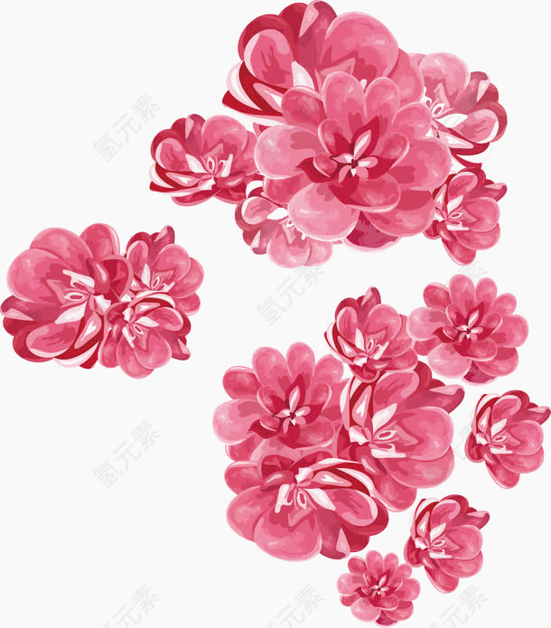 粉色樱花矢量图