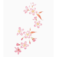 手绘桃花粉色