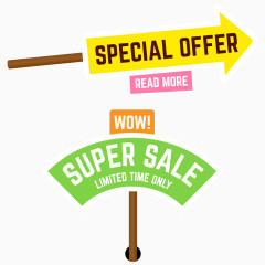 促销活动指示牌标签