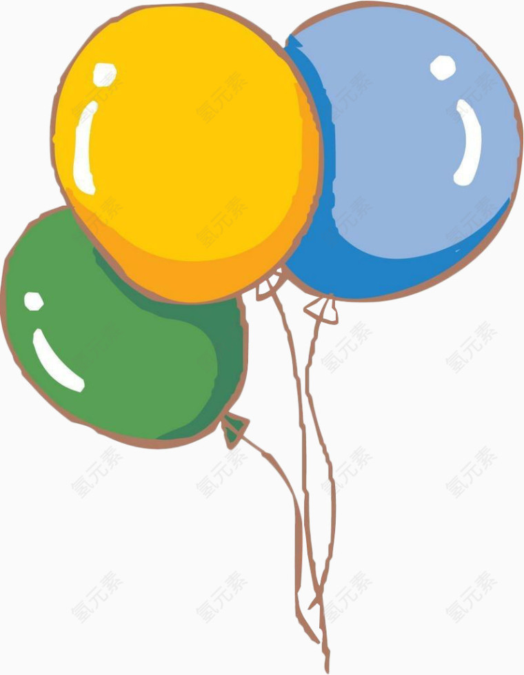 上升的多个颜色的汽球