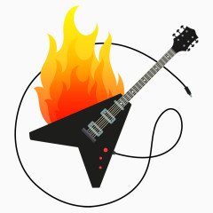 带火的电子吉他