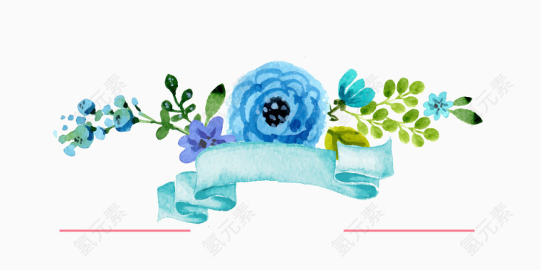 蓝色玫瑰促销标签