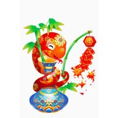 新年蛇元素