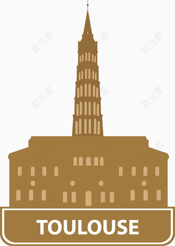 国家地标建筑剪影