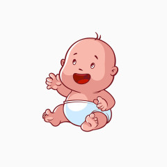 卡通可爱的小宝宝