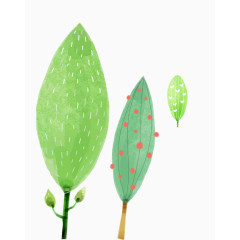 卡通手绘白桦树