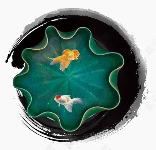水墨锦鲤图