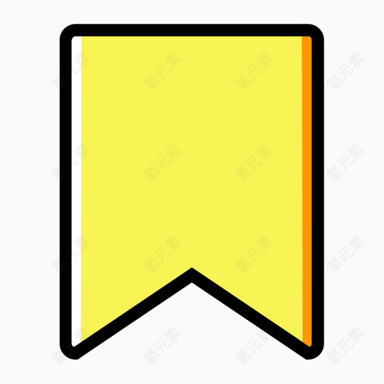 卡通彩色书签图标