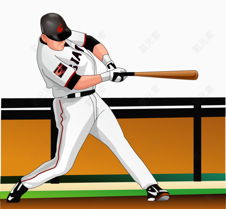 矢量图垒球手