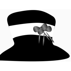 矢量黑白女式帽子