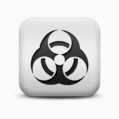 不光滑的白色的广场图标迹象警告生物危害signs-icons