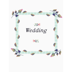 小清新婚礼邀请函图案