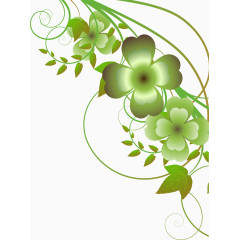 卡通春天清新藤蔓