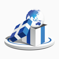 卡通地球与礼盒