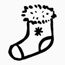 圣诞礼物袜子图标