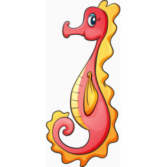 卡通手绘海马png 