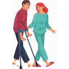 陪病人散步场景