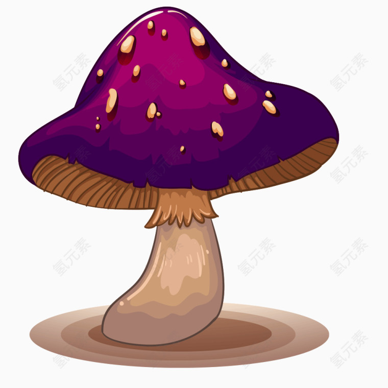 卡通精美蘑菇素材