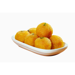 一盘印度金色炸球