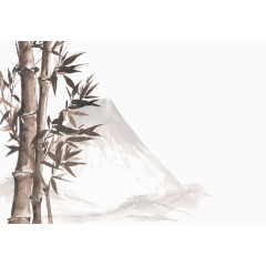 竹子素色装饰素材