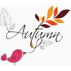 可爱卡通鸟语花香