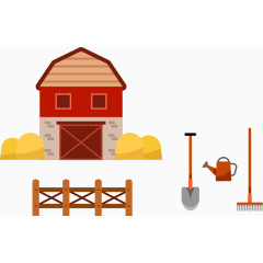 农场庄园元素矢量