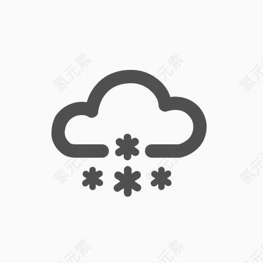 大雪天气预报标志图标