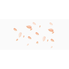 漂浮橘色水墨树叶