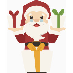 矢量拿着礼物的圣诞老人