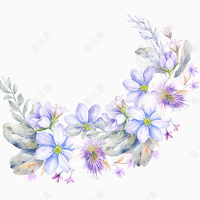 手绘花卉春季