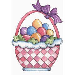 彩蛋鸡蛋篮子复活节装饰彩带蝴蝶结