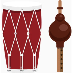 巴西乐器水彩卡通手绘图标元素