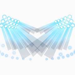 蓝色射灯状科技炫光