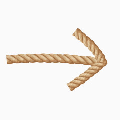 麻绳绳子箭头卡通装饰