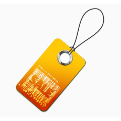 便签金色胸牌矢量