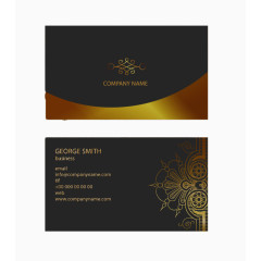 带装饰的豪华名片